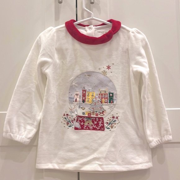 Sergeant major white velour with red NWT 24m festive holiday top - Picture 1 of 6